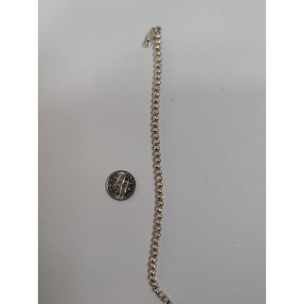 925 RL Sterling Silver Ball Bead Chain Bracelet 7in - Picture 7 of 7